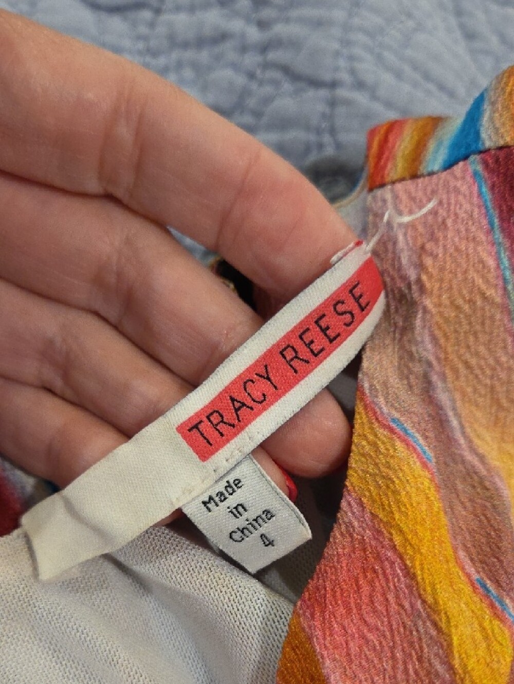 Tracy Reese Silk Multicolor Striped Women’s Dress Vibrant Orange & Blue Size 4! - Picture 4 of 10